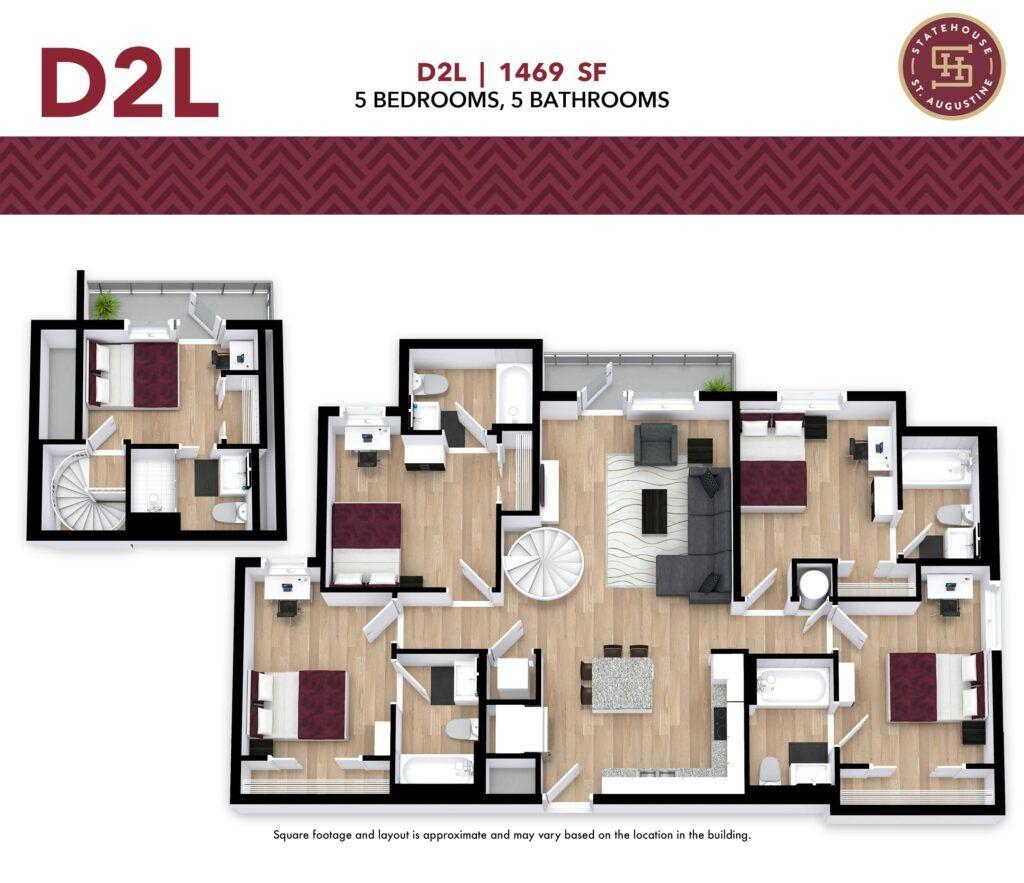 Statehouse Tallahassee D2L 5-bedroom floor plan